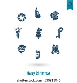 Christmas and Winter Icons Collection. Simple and Minimalistic Style. Vector