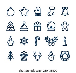 Christmas and Winter icons collection - vector set