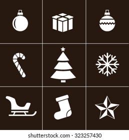 Christmas and Winter icons collection. Vector
