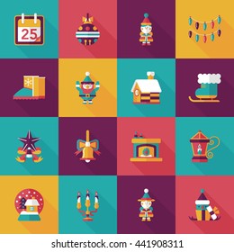 Christmas and winter icons set
