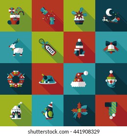Christmas and winter icons set