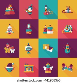 Christmas and winter icons set