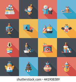 Christmas and winter icons set