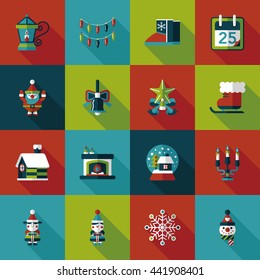 Christmas and winter icons set