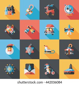 Christmas and winter icons set