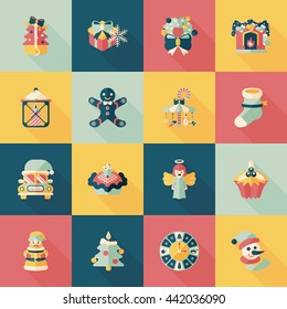 Christmas and winter icons set