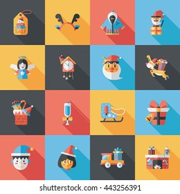 Christmas and winter icons set