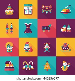 Christmas and winter icons set