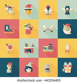 Christmas and winter icons set