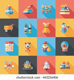 Christmas and winter icons set