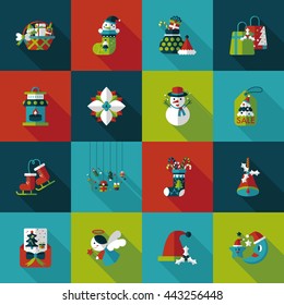 Christmas and winter icons set