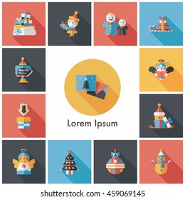 Christmas and winter icons set