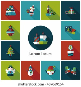 Christmas and winter icons set