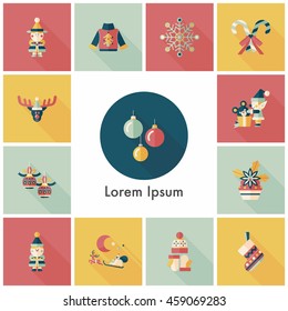 Christmas and winter icons set