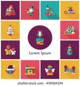 Christmas and winter icons set