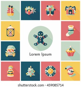 Christmas and winter icons set