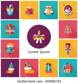 Christmas and winter icons set