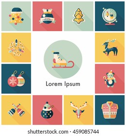 Christmas and winter icons set