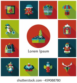 Christmas and winter icons set