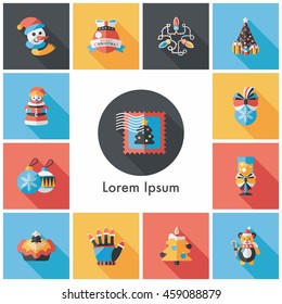 Christmas and winter icons set