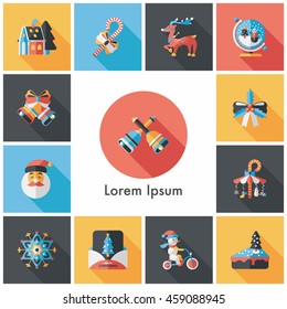 Christmas and winter icons set