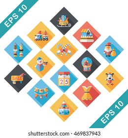 Christmas and winter icons set
