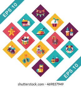 Christmas and winter icons set
