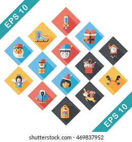 Christmas and winter icons set