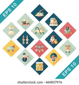 Christmas and winter icons set