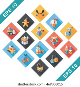 Christmas and winter icons set