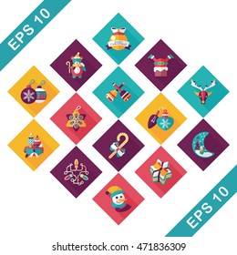 Christmas and winter icons set