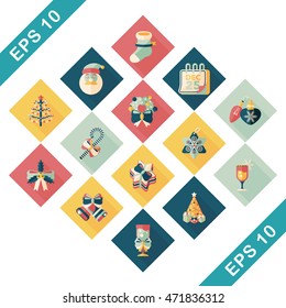 Christmas and winter icons set