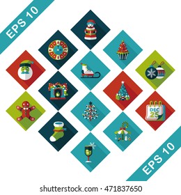 Christmas and winter icons set