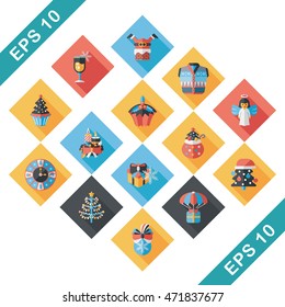 Christmas and winter icons set