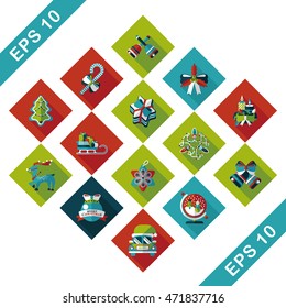 Christmas and winter icons set