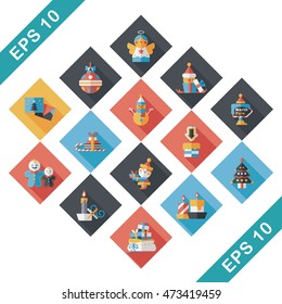 Christmas and winter icons set