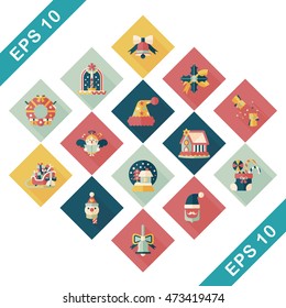 Christmas and winter icons set