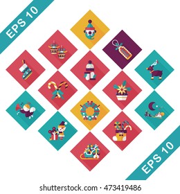 Christmas and winter icons set
