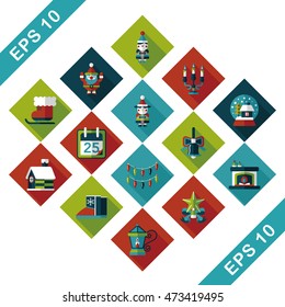 Christmas and winter icons set