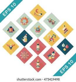 Christmas and winter icons set