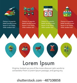 Christmas and winter icons set
