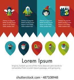Christmas and winter icons set