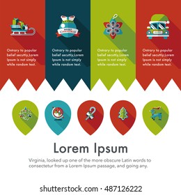 Christmas and winter icons set