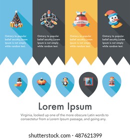 Christmas and winter icons set