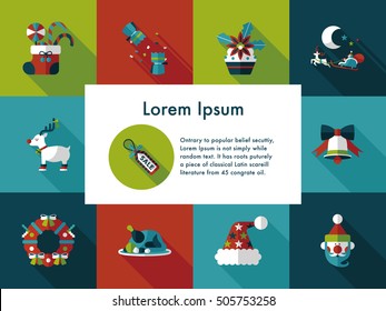 Christmas and winter icons set