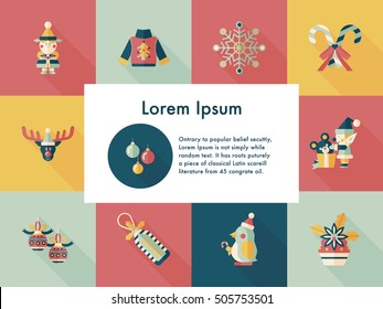 Christmas and winter icons set