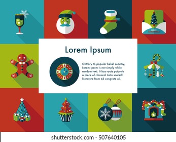 Christmas and winter icons set