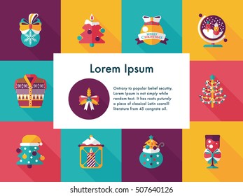 Christmas and winter icons set