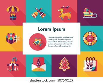 Christmas and winter icons set