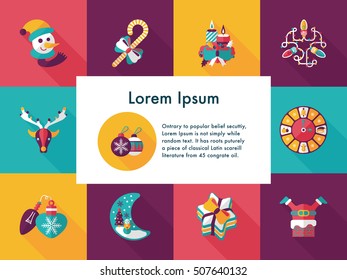 Christmas and winter icons set